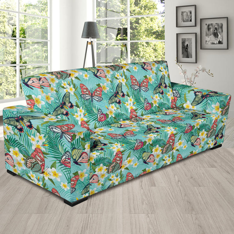 Butterfly Pattern Print Design 09 Sofa Slipcover