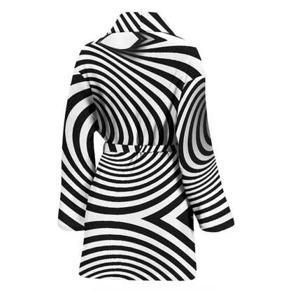 Vortex Print Design LKS303 Women Bathrobe