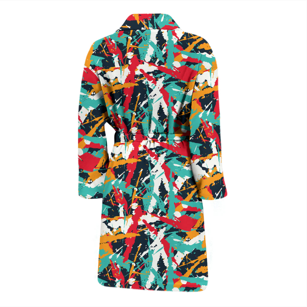 Splatter Print Design LKS304 Men Bathrobe