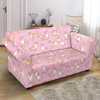 Shiba Inu Print Design LKS303 Loveseat Couch Slipcover