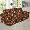 Coffee Pattern Print Design 03 Sofa Slipcover