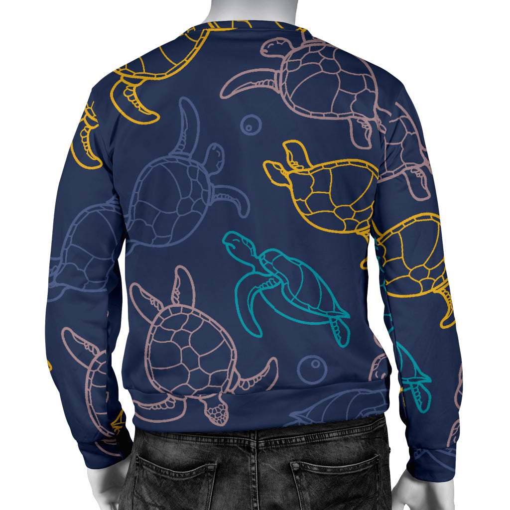 Sea Turtle Baby Print Men Long Sleeve Sweatshirt