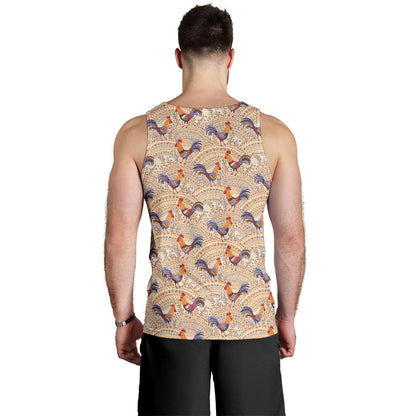 Chicken Boho Style Pattern Men Tank Top