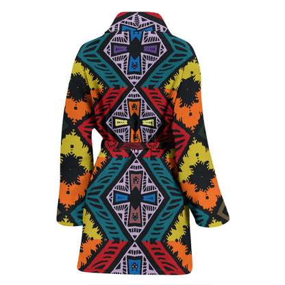 African Pattern Print Design 08 Women Bathrobe