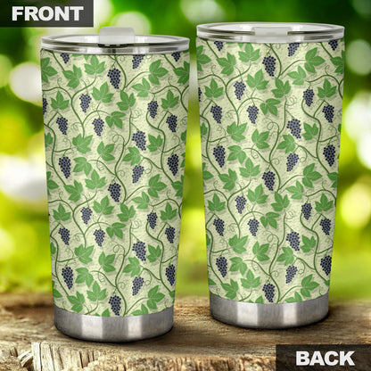 Wine Grape Thmed Print Tumbler