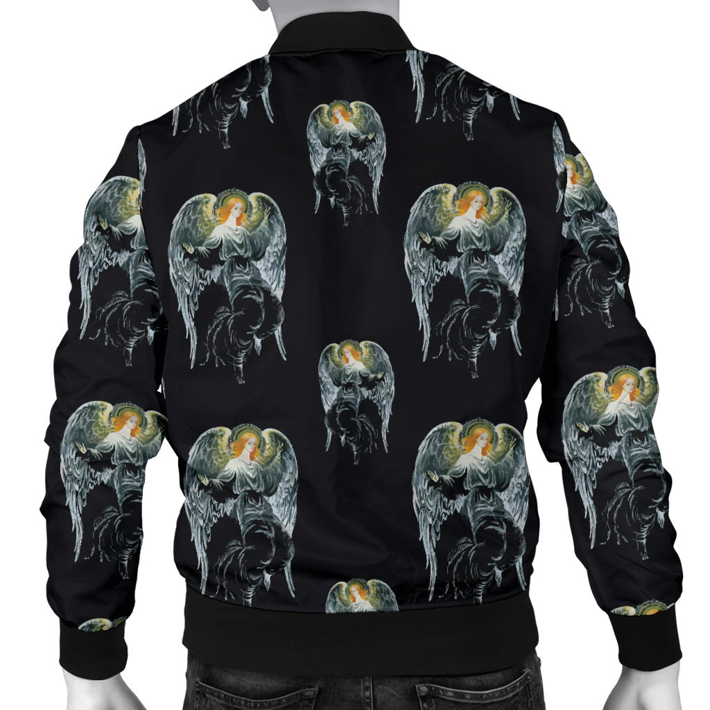 Angel with Wings Cute Design Print Men Bomber Jacket