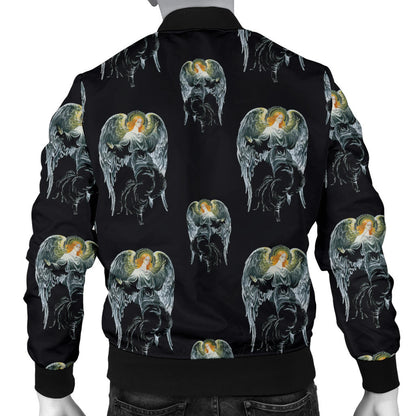 Angel with Wings Cute Design Print Men Bomber Jacket