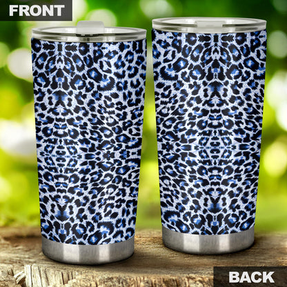 Leopard Blue Skin Print Tumbler