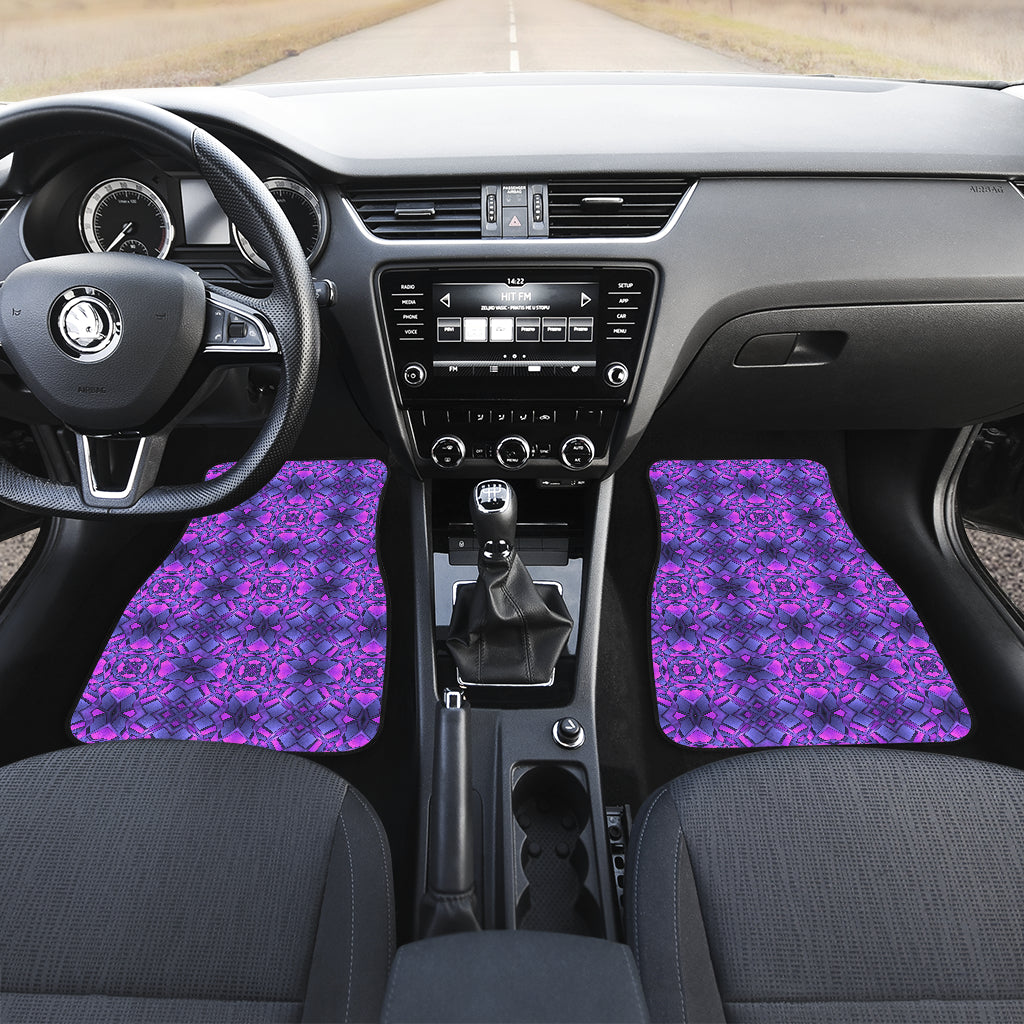 kaleidoscope Pattern Print Design Car Floor Mats Front Back