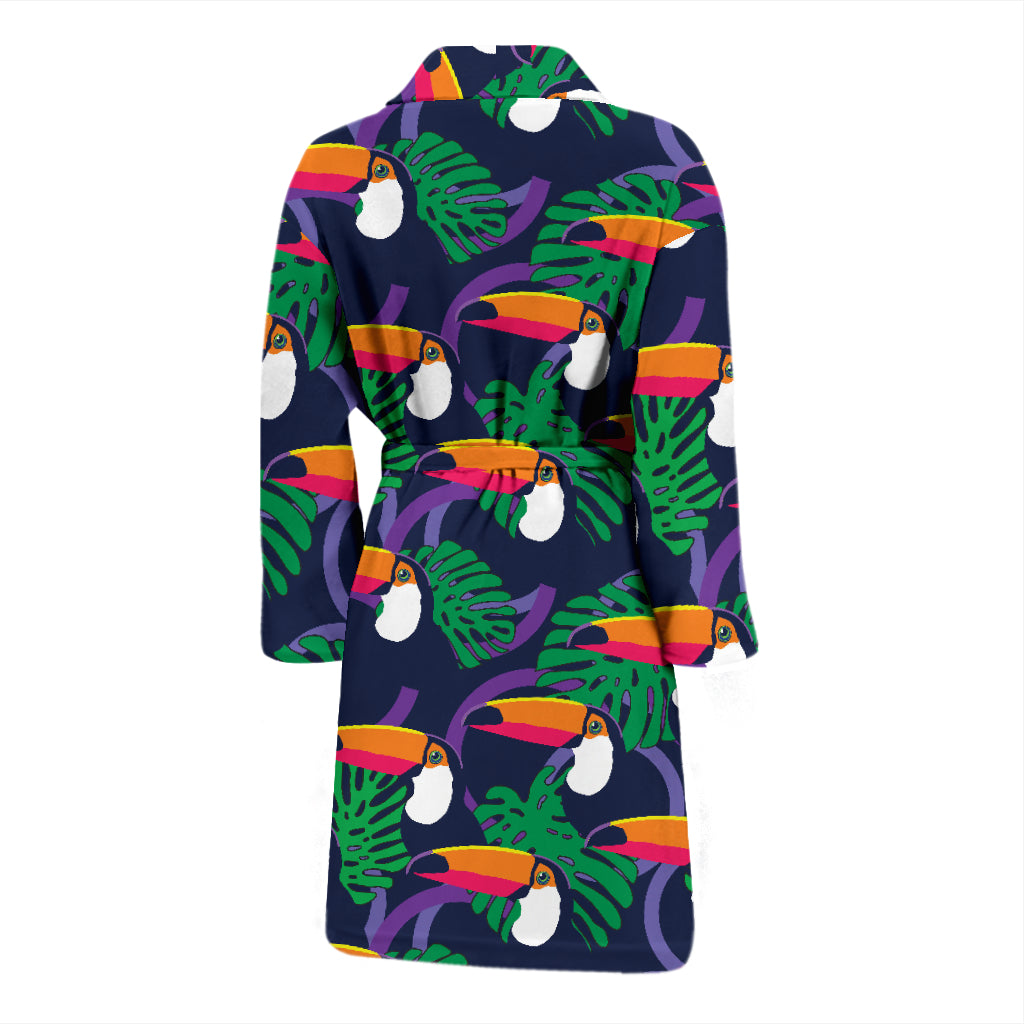 Toucan Print Design LKS302 Men Bathrobe