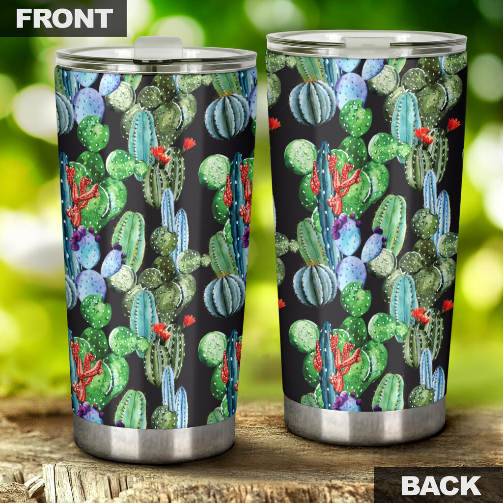 Cactus Watercolor Style Print Tumbler