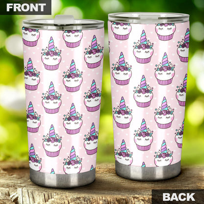 Cupcakes Unicorn Print Pattern Tumbler