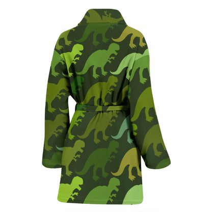 T Rex Pattern Print Design A03 Women Bathrobe