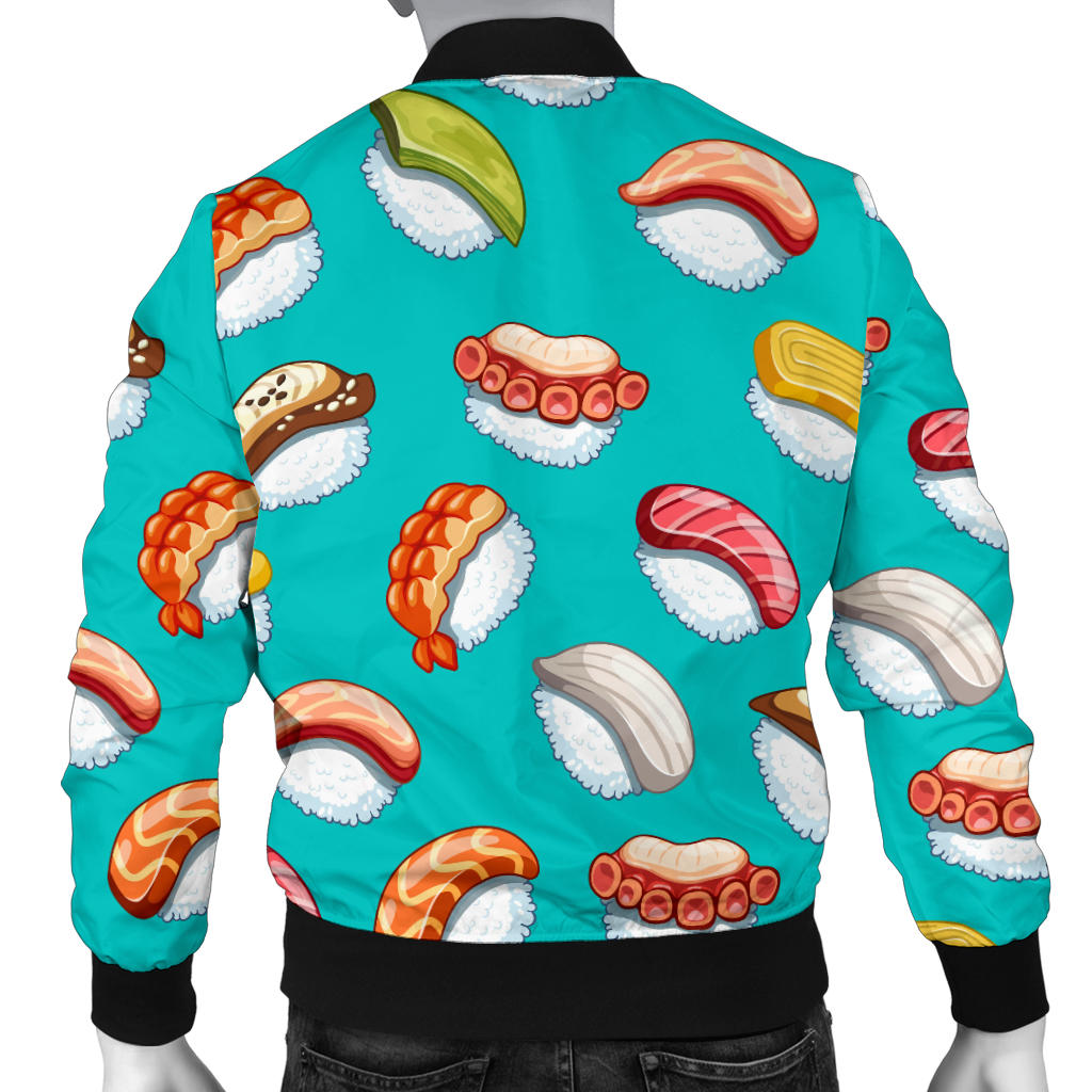 Sushi Themed Print Men Bomber Jacket