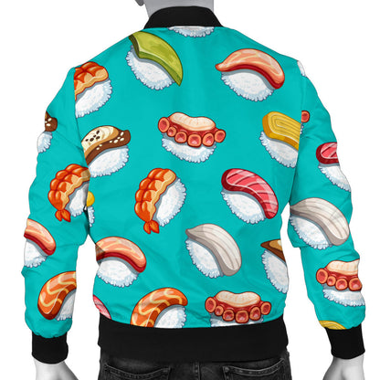 Sushi Themed Print Men Bomber Jacket