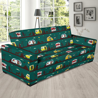 Camper Pattern Print Design 05 Sofa Slipcover