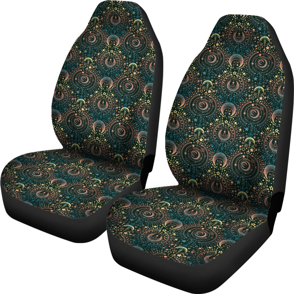 Sun Moon Print Design LKS307 Car Seat Covers
