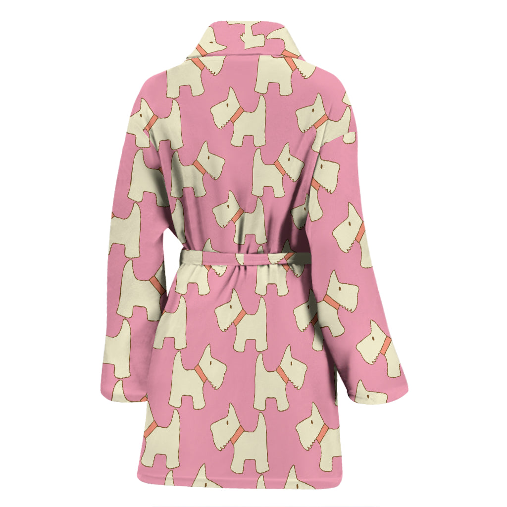 Scottish Terriers Print Design LKS306 Women Bathrobe