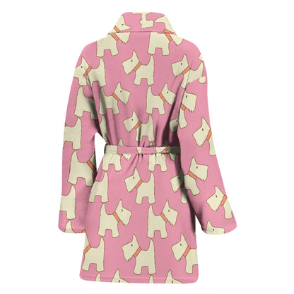 Scottish Terriers Print Design LKS306 Women Bathrobe