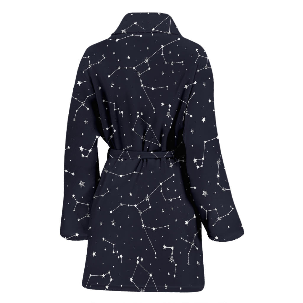 Constellation Pattern Print Design 03 Women Bathrobe