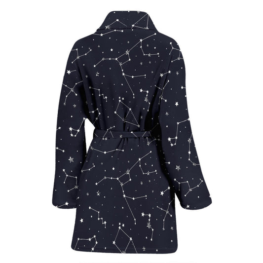 Constellation Pattern Print Design 03 Women Bathrobe