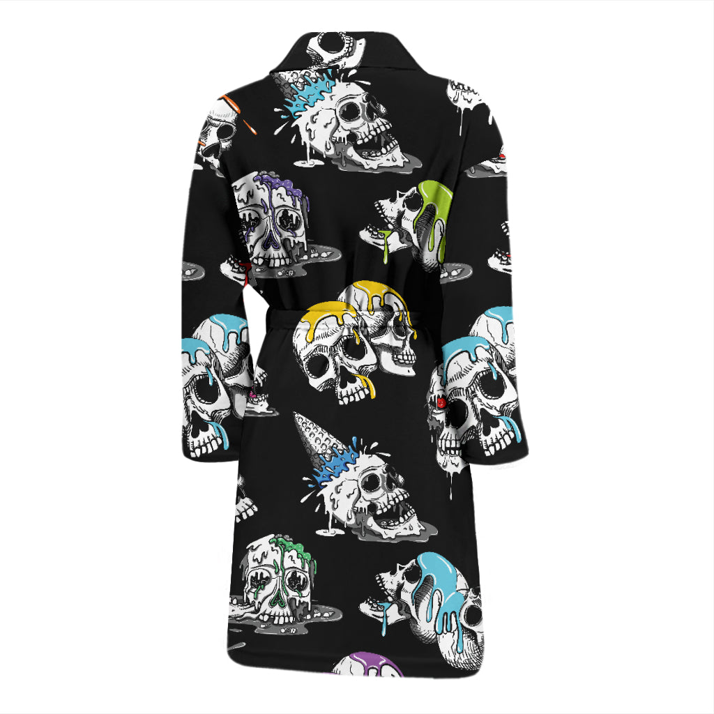 Skull Print Design LKS3013 Men Bathrobe
