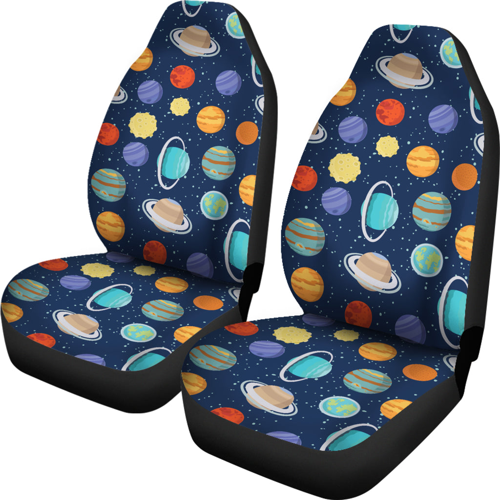 Planet With Star Print Design LKS303 Car Seat Covers
