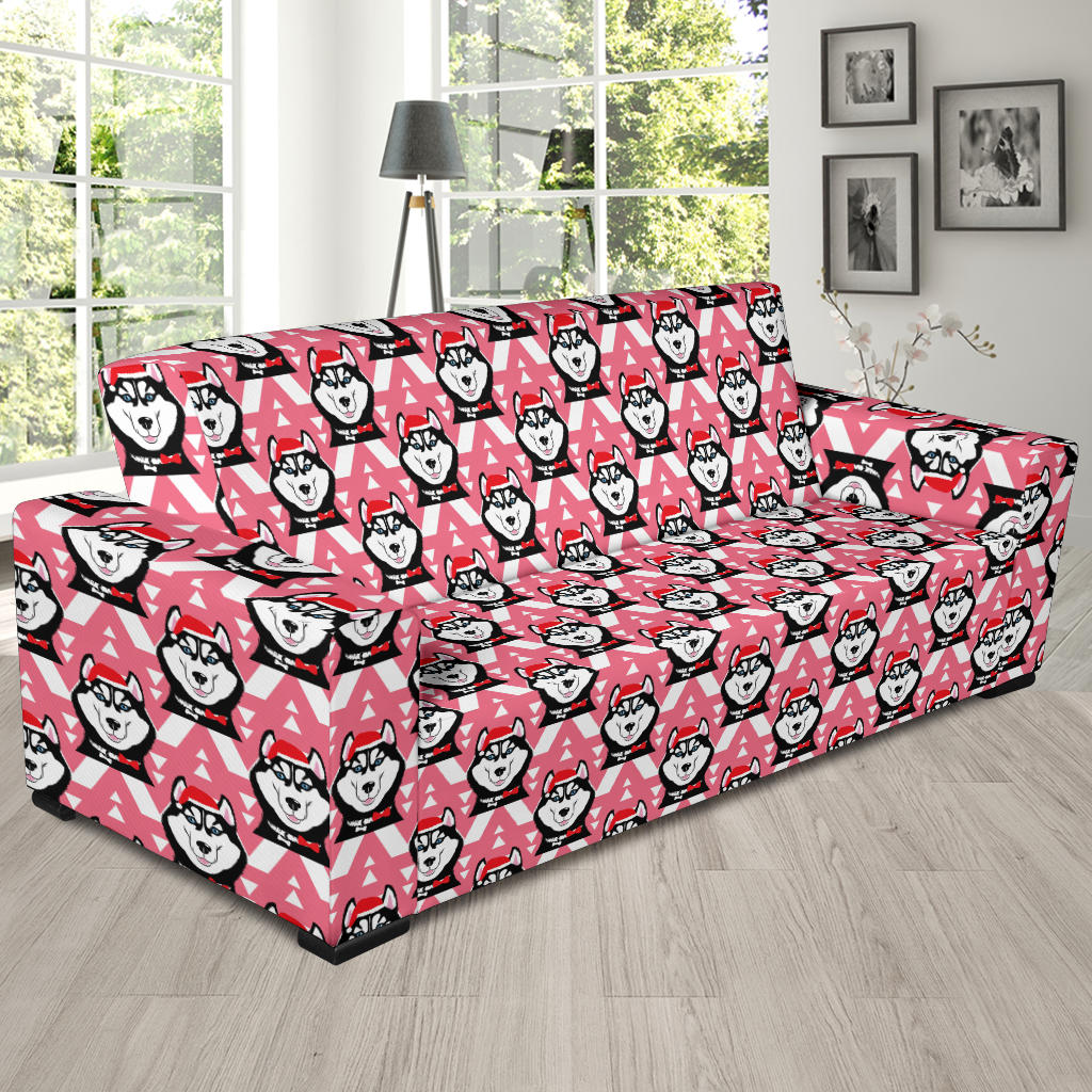 Siberian Huskies Christmas Themed Print Design LKS302 Sofa Slipcover
