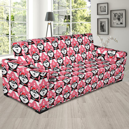 Siberian Huskies Christmas Themed Print Design LKS302 Sofa Slipcover