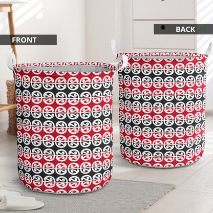 Maori Classic Themed Design Print Laundry Basket