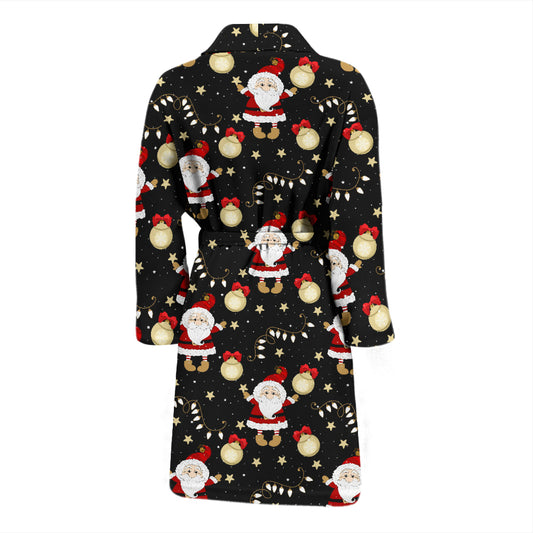 Santa Christmas Themed Print Design LKS307 Men Bathrobe