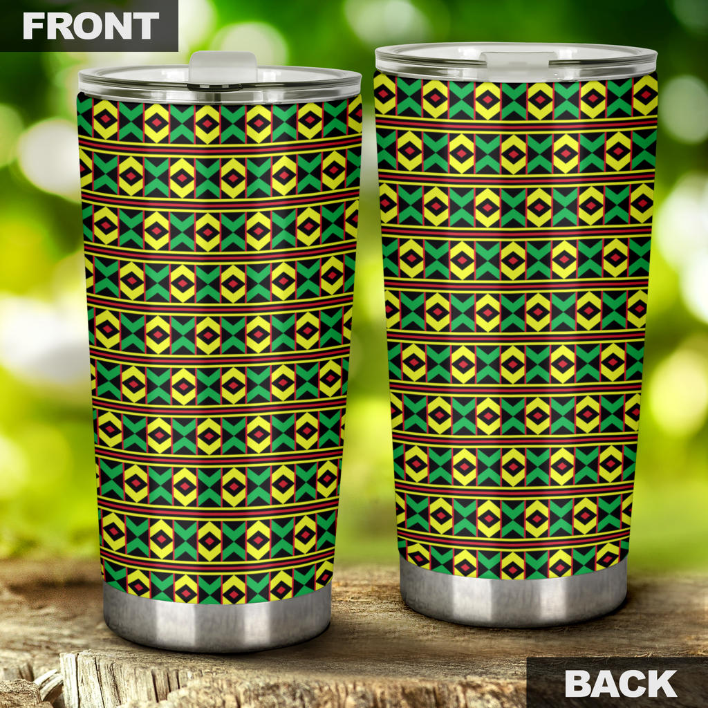 African Geometric Print Pattern Tumbler