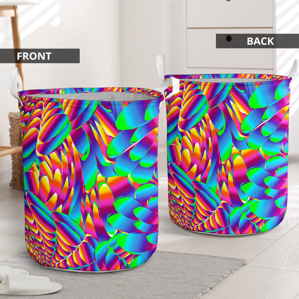 Psychedelic Trippy Pattern Laundry Basket