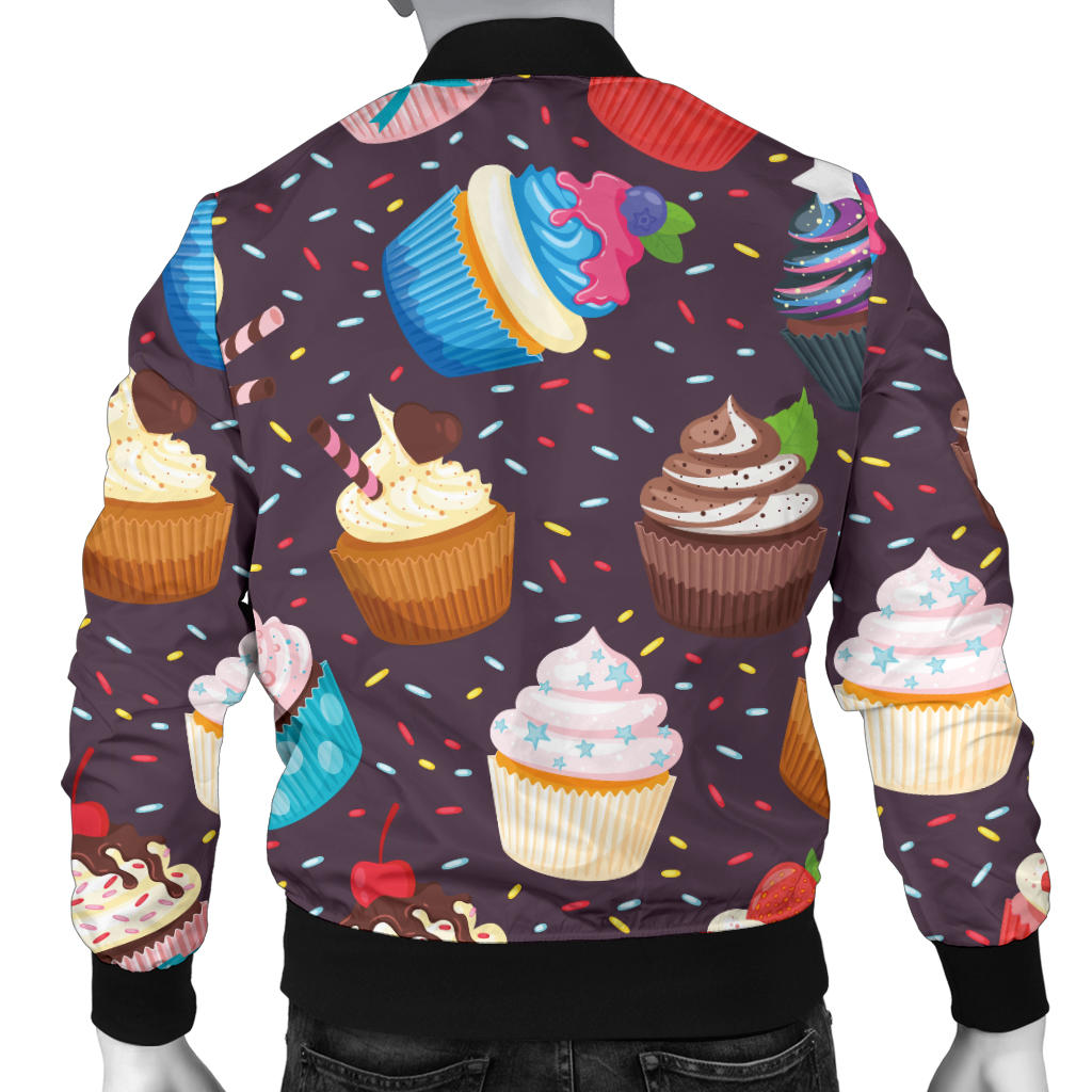 Cupcakes Party Print Pattern Men Bomber Jacket