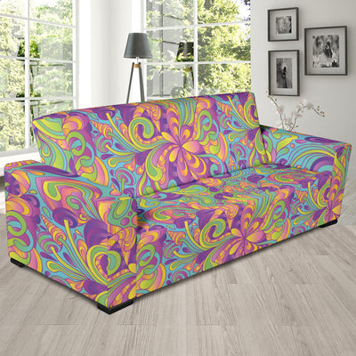 Psychedelic Mushroom Pattern Print Design A05 Sofa Slipcover