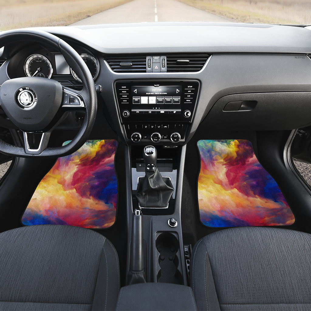 Vortex Twist Swirl Water Color Design Car Floor Mats Front Back