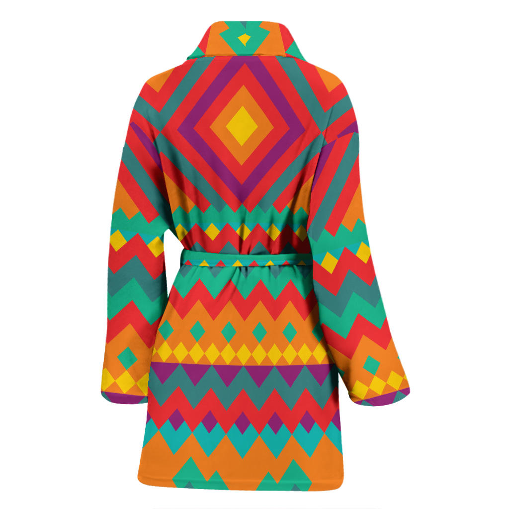 Mexican Pattern Print Design 04 Women Bathrobe