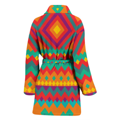 Mexican Pattern Print Design 04 Women Bathrobe