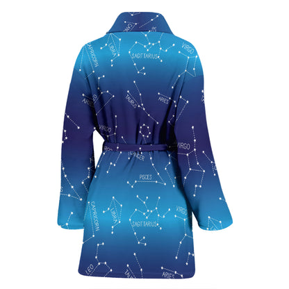 Virgo Print Design LKS302 Women Bathrobe