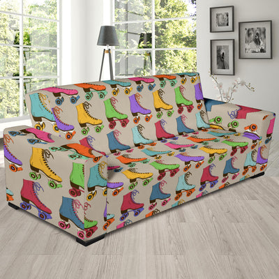 Roller skate Pattern Print Design A01 Sofa Slipcover