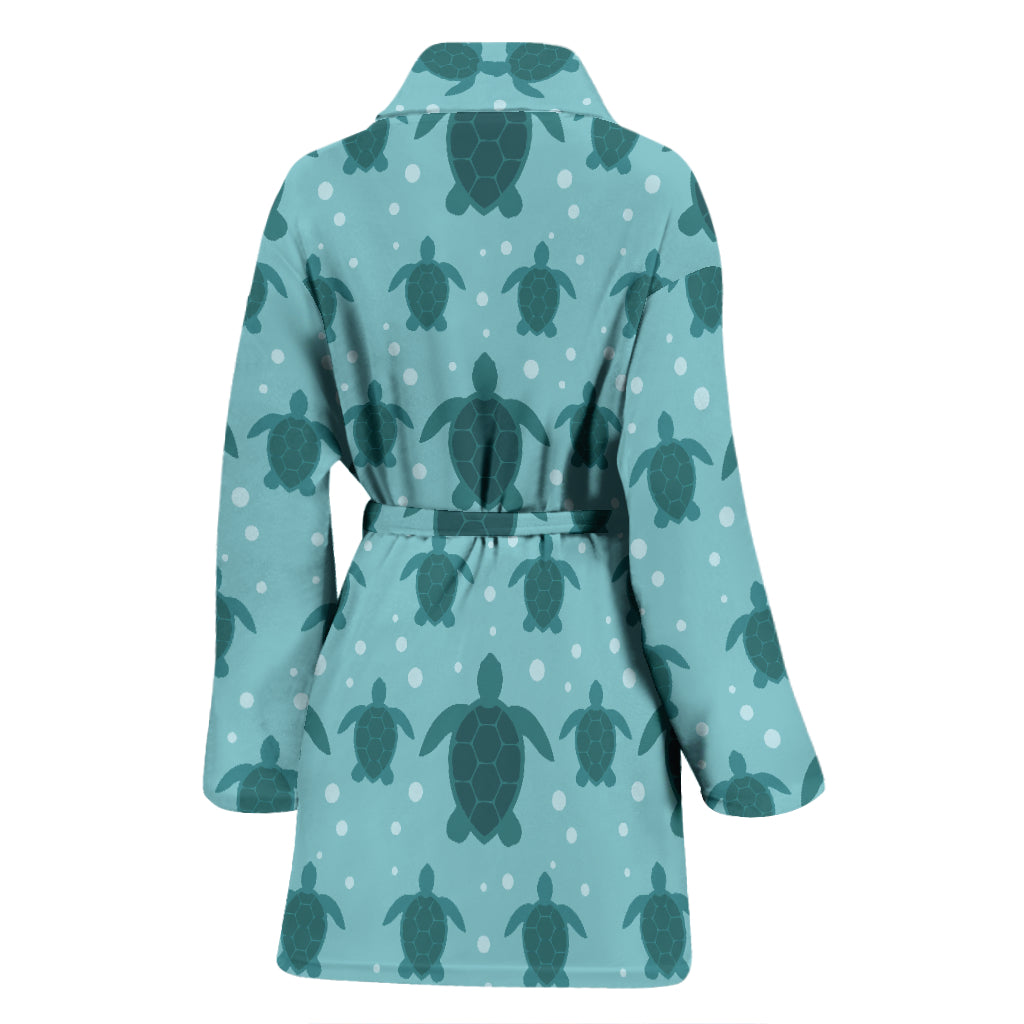 Sea Turtle Print Design LKS305 Women Bathrobe