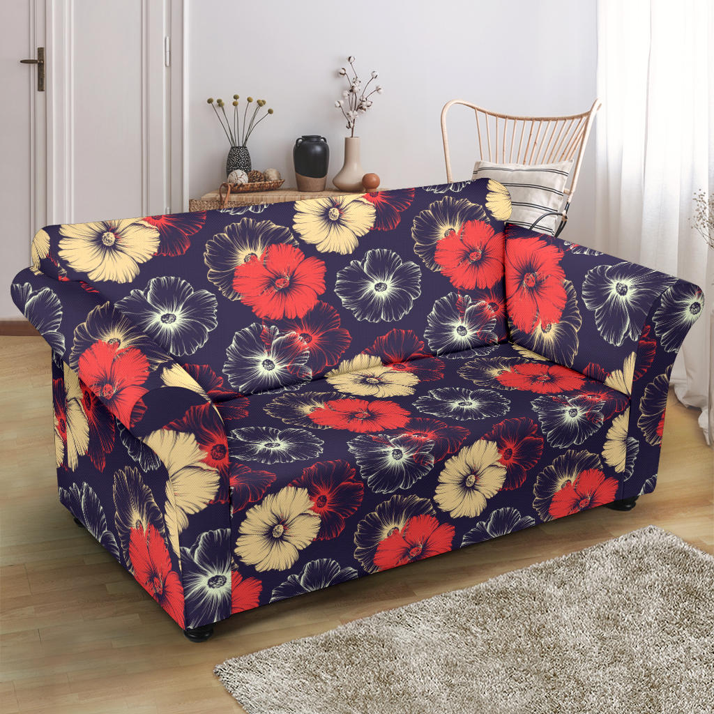 Tropical Flower Print Design LKS302 Loveseat Couch Slipcover