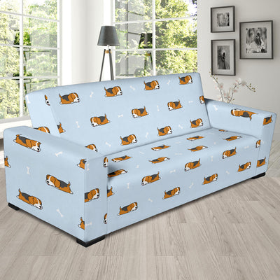 Beagle Pattern Print Design 06 Sofa Slipcover