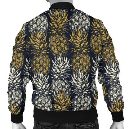 Pineapple Print Design Pattern Men Bomber Jacket
