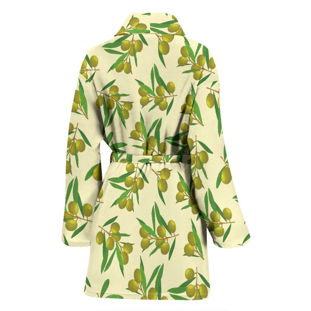 Olive Print Design LKS302 Women Bathrobe