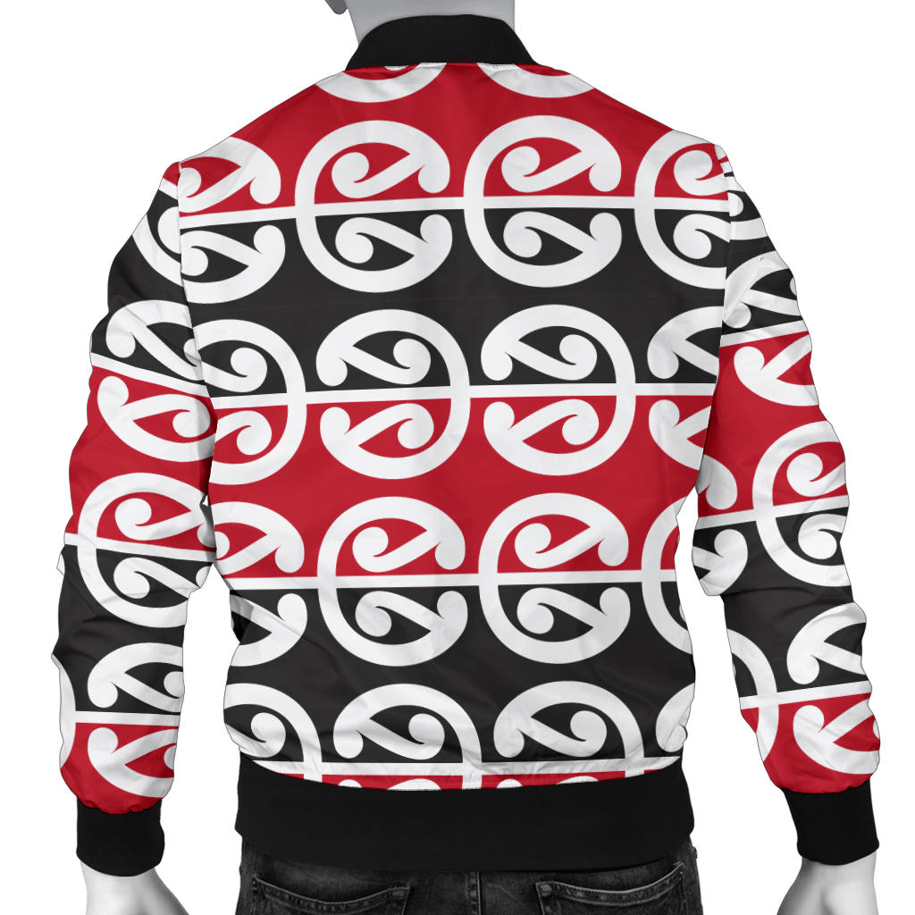 Maori Classic Themed Design Print Men Bomber Jacket