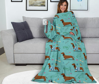 Dachshund Paw Decorative Print Pattern Adult Sleeve Blanket