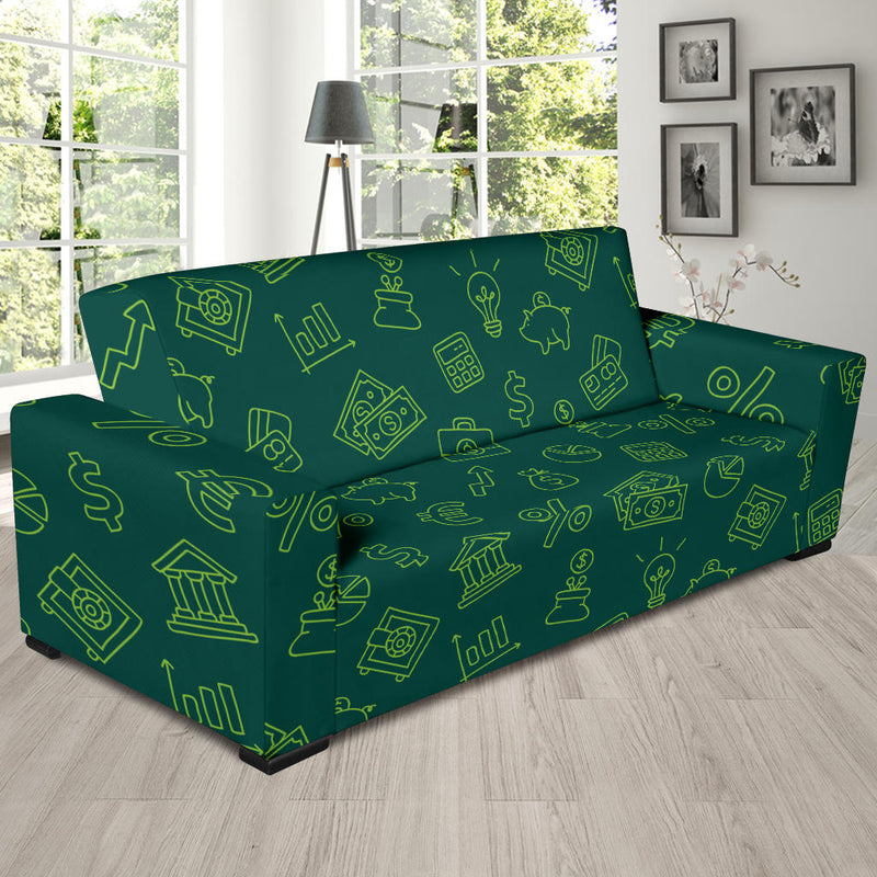 Accounting Financial Pattern Print Design 02 Sofa Slipcover