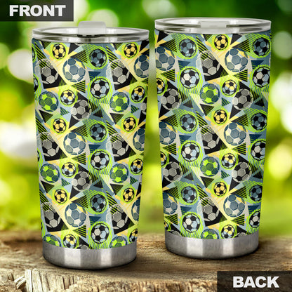 Soccer Ball Themed Print Pattern Tumbler