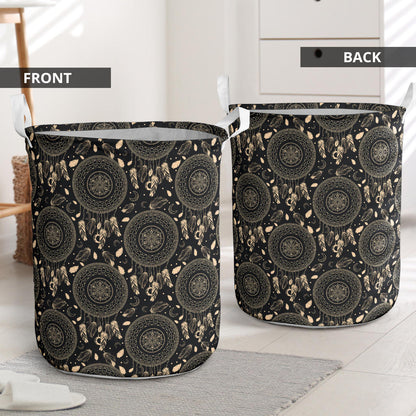 Dream Catcher Mandala Boho Moon Laundry Basket